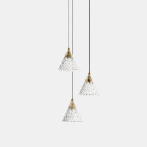 VENETO 3 Light Pendant Gold 18.4w