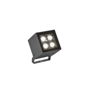 Cube 4 LEDS LED 13.7W LED neutral-white IP66 4000K ON-OFF Black 1230lm